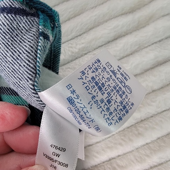 Lands’ End Flannel Plaid Button Shirt Women’s 12P Outdoor Fall Layering Hiking - Picture 7 of 8